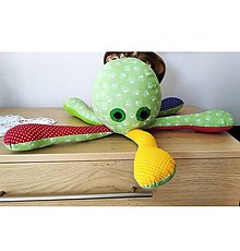 Hračky - Hračka mojkáčik Chobotnica Eliška (Zelená) - 14752460_