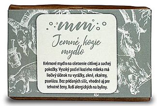Telová kozmetika - Jemné kozie mydlo - 14752265_