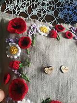 Prstene - Vankúšik pod obrúčky s háčkovanými kvetinkami - 14753782_