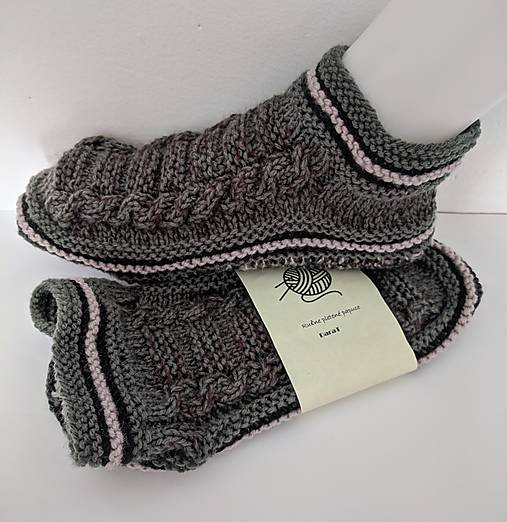 Ponožky, pančuchy, obuv - Pánske pletené papuče  - 14753718_