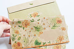 Papier - Obálka DL craft " nechtík & rumanček" - 14753989_