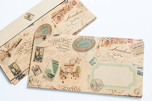 Papiernictvo - Obálka DL " vintage " - 14753949_