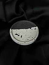 Nádoby - Podšálka, miska (betón) biela/ čierna (kruh) - 14753097_