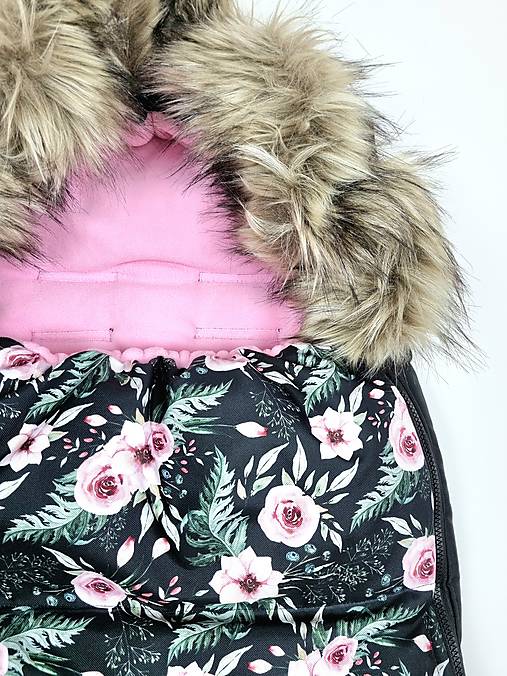 Detský textil - Zimný fusak s kožušinou - 14754833_