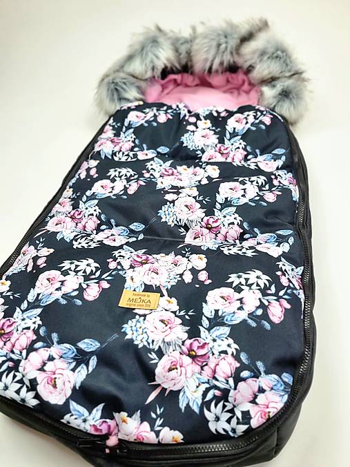 Detský textil - Zimný fusak s kožušinou - 14754953_