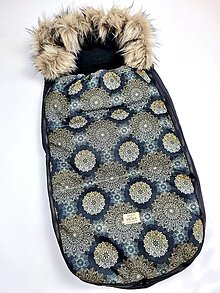 Detský textil - Zimný fusak s kožušinou - 14754742_