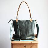 Veľké tašky - Kožená kabelka Klasik Daily *Deep-Green* - 14754678_