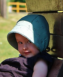 Detské čiapky - Letný detský mušelínový čepiec Júlia - 14757461_