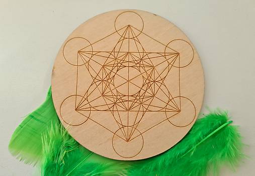 - Gaia energie  (Metatron podložka veľká drevená) - 14757862_