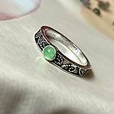 Prstene - Antique Green Aventurine Ring / Elegantný prsteň s aventurínom P101 - 14760528_
