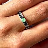 Prstene - Antique Green Aventurine Ring / Elegantný prsteň s aventurínom P101 - 14760530_