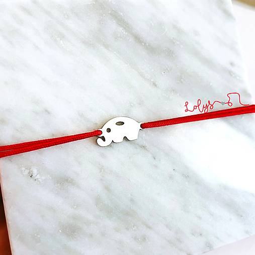 Náramky - Náramok Slon (Čierny - dámsky) - 14760361_