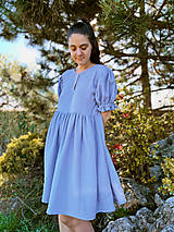 Šaty - Mušelínové šaty Luna s krátkym rukávom - 14760714_