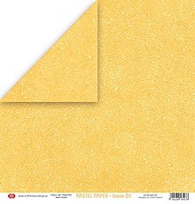Papier - Scrapbook papier žltý 12 x 12 base 01 - 14763546_