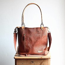 Veľké tašky - Kožená kabelka Klasik Daily *Brown* - 14762344_