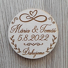 Darčeky pre svadobčanov - Magnetky pre svadobných hostí Nekonečná láska - 14763431_