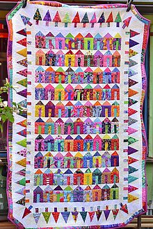 Úžitkový textil - Patchworková deka/přehoz – Pozdrav z Barevné Lhoty - 14763214_