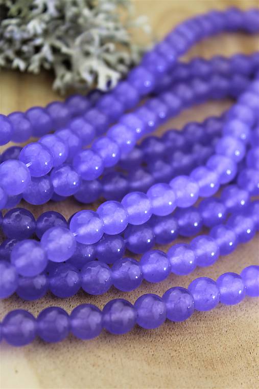 Minerály - fialkový jadeit korálky 8mm  - 14764340_