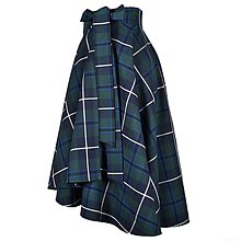 Sukne - KYLIE - škótska asymetrická zavinovacia sukňa (F4 - zelenomodré tmavšie káro) - 14765021_