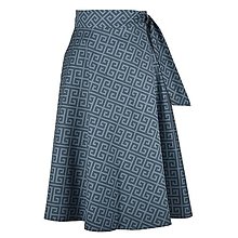 Sukne - ADA - zavinovacia áčková sukňa "SKLADOM" (56_vzor sivý) - 14765623_