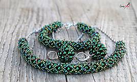 Sady šperkov - súprava PP zelená (náhrdelník gulička zelená) - 14766385_