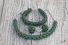 Sady šperkov - súprava PP zelená (náhrdelník gulička zelená) - 14766386_