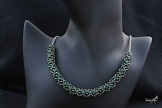 Sady šperkov - súprava PP zelená (náhrdelník PP zelený) - 14766401_