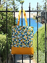 Nákupné tašky - Taška trojuholníky žlté - 14767441_