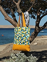 Nákupné tašky - Taška trojuholníky žlté - 14767444_