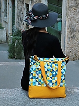 Nákupné tašky - Taška trojuholníky žlté - 14767446_