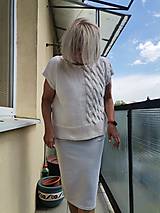 Topy, tričká, tielka - Vesta / top - pletenec - 14767651_