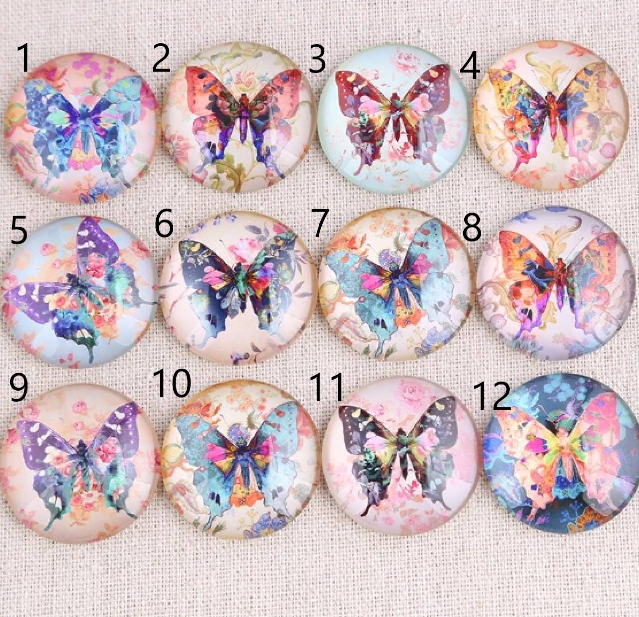 KA101 Kabošon motýle 12 mm