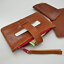 Peňaženky - Dámska peňaženka BASIC, červený zips - 14766904_