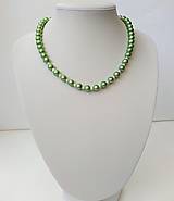 Perličkový náhrdelník zelený