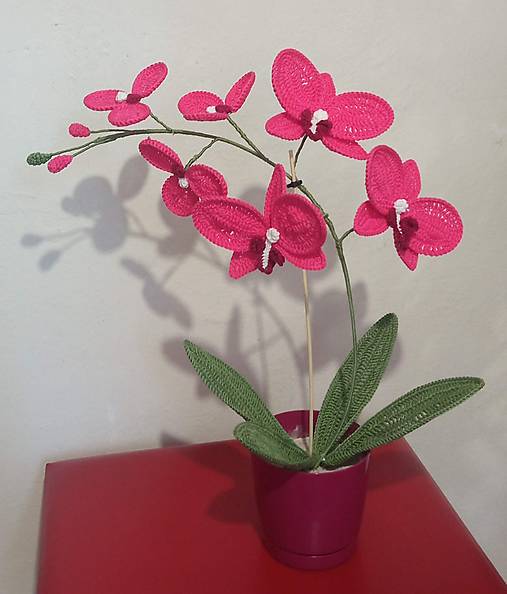 Háčkovaná Orchidea ružová