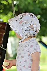 Detské čiapky - Letný detský ľanový čepiec zvieratká - 14771685_