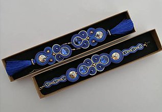 Sady šperkov - Šujtášový set (Modrá) - 14771796_
