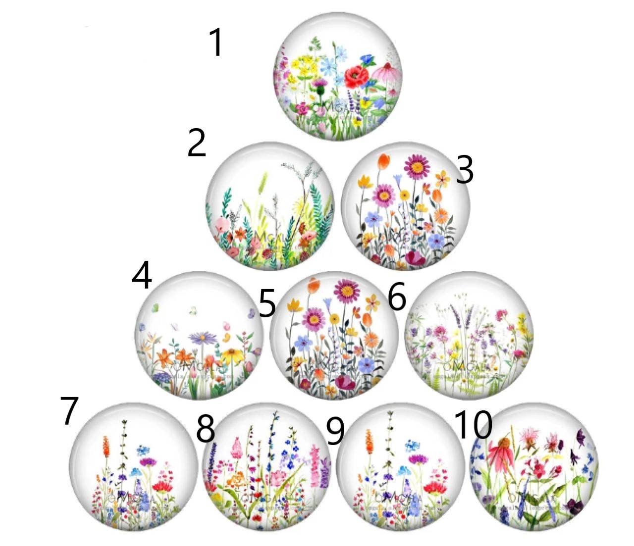 KA101 Kabošon kvietky mix 12 mm