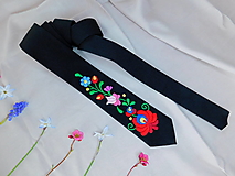 Pánske doplnky - Ručne vyšívaná kravata - 14769002_