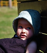 Detské čiapky - Letný detský čepiec Diana zelený - 14772192_