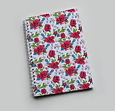 Papiernictvo - Zápisník s kvetmi A5 - 14772866_
