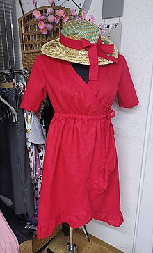 Šaty - Dámske zavinovacie šaty Red - 14772613_
