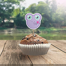 Dekorácie - Žabička – zápich na cupcake (bozkávajúca) - 14773685_