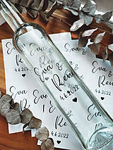 Darčeky pre svadobčanov - Etikety na svadobné fľaše transparentné 116 - 14775522_