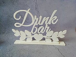 Dekorácie - Drevené nápisy (Drink bar) - 14774457_
