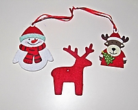 Polotovary - Vianočný sobík a stromček, snehuliak, sobík - polotovar na vaše tvorenie - 14774518_