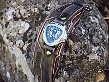 Náramky - Pánske kožené hodinky s venovaním, hodinky s textom - 14775723_
