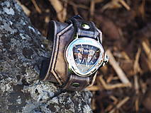 Náramky - Pánske kožené hodinky s venovaním, hodinky s textom - 14775729_