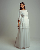 Šaty - Svadobné šaty z bodkovaného tylu v romantickom štýle - 14775933_