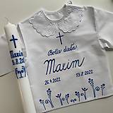 Detské oblečenie - Krstná ručne maľovaná ľudovoladená - 14774784_